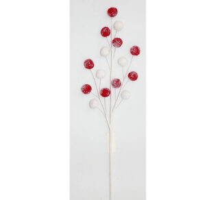 Ball deco spray White Red