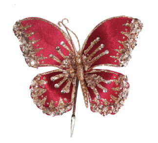 Butterfly w/clip Burgundy