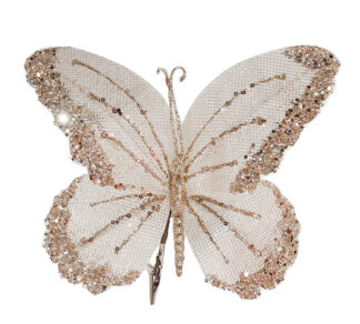 Butterfly w/clip Rose/Gold