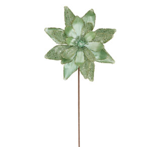 Gilttered Magnolia Slate Green