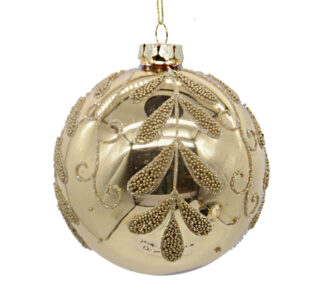 Glass Ball Flower Des. Gold