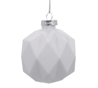 Glass Ball Geometric Des. Mat White