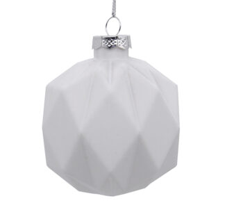 Glass Ball Geometric Des. White