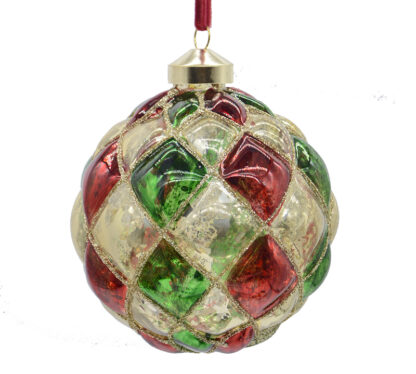 Glass Ball Rhomb Des. Multicolor