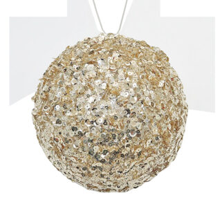 Sequin deco ball Champagne