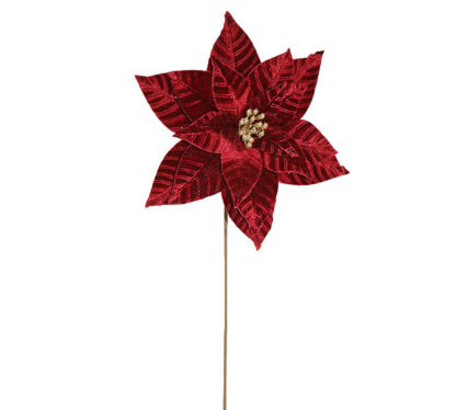 Velvet Poinsettia Burgundy